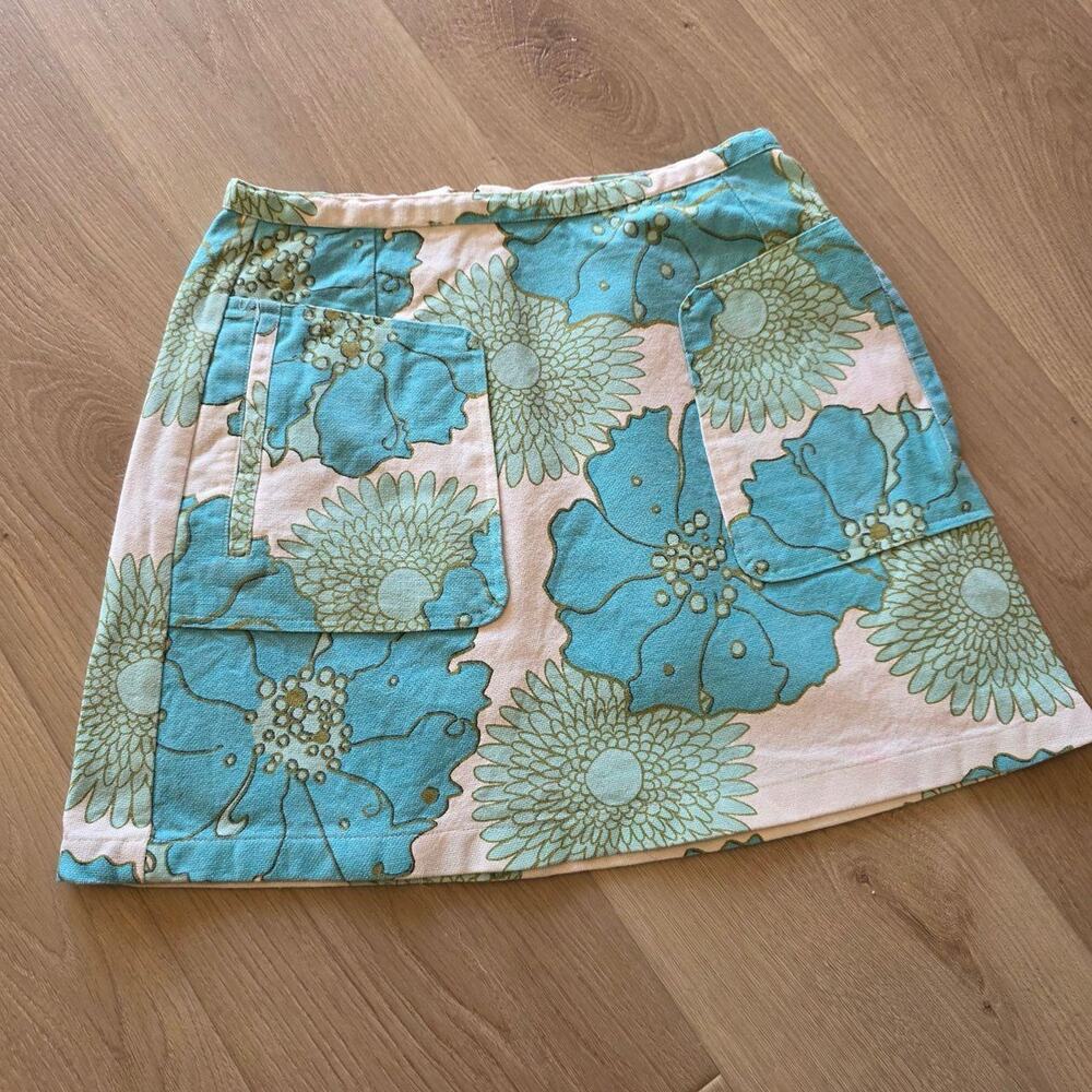Topshop turquoise white printed